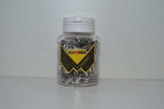 Наконечник оплетки троса металл Alhonga D-90 5mm (250шт-1 бутылка) цена за 1 шт, код 40707